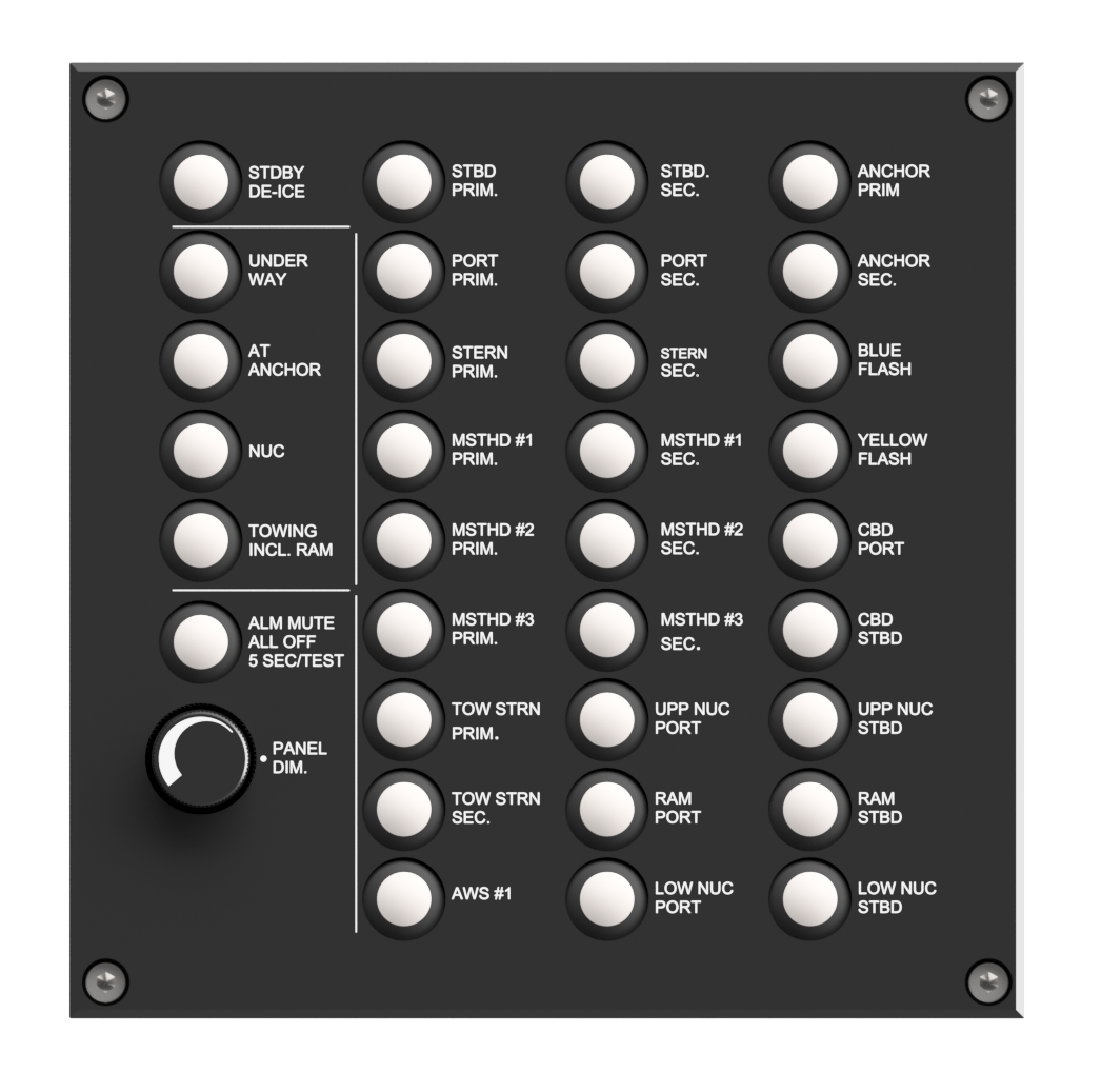 Control panel for NLC, 28 ch, Bulkhead mnt, IP67 